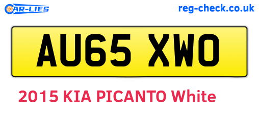 AU65XWO are the vehicle registration plates.