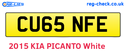 CU65NFE are the vehicle registration plates.
