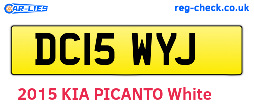 DC15WYJ are the vehicle registration plates.