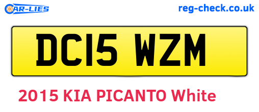 DC15WZM are the vehicle registration plates.
