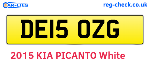DE15OZG are the vehicle registration plates.