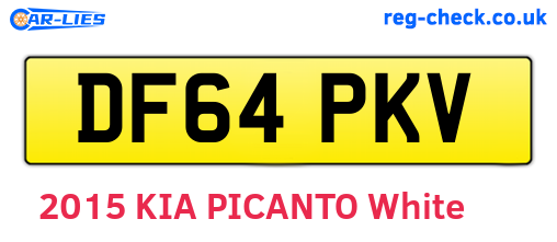 DF64PKV are the vehicle registration plates.