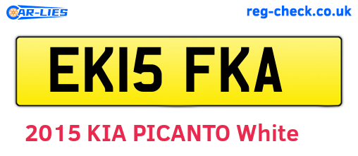 EK15FKA are the vehicle registration plates.