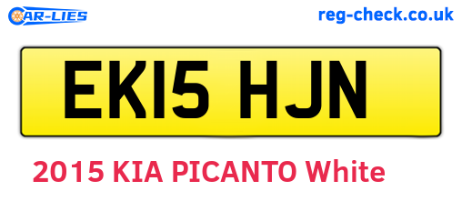 EK15HJN are the vehicle registration plates.