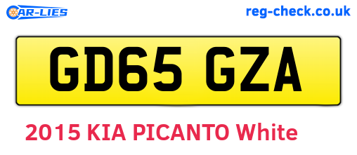 GD65GZA are the vehicle registration plates.