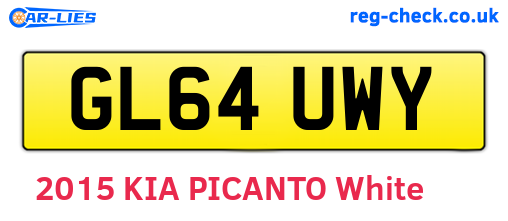 GL64UWY are the vehicle registration plates.