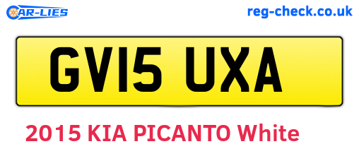 GV15UXA are the vehicle registration plates.