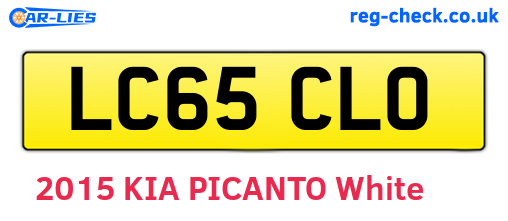 LC65CLO are the vehicle registration plates.