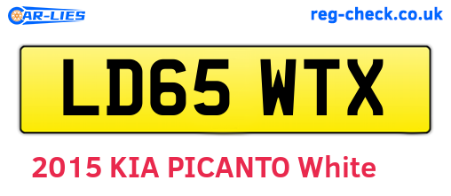LD65WTX are the vehicle registration plates.