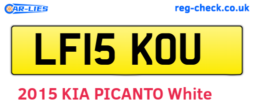 LF15KOU are the vehicle registration plates.