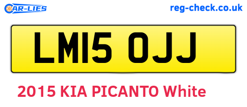 LM15OJJ are the vehicle registration plates.