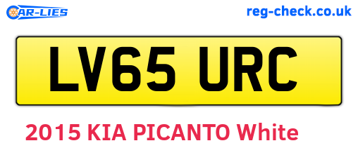LV65URC are the vehicle registration plates.
