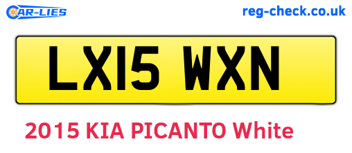 LX15WXN are the vehicle registration plates.