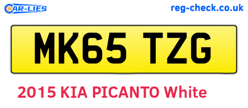 MK65TZG are the vehicle registration plates.