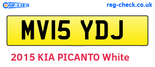 MV15YDJ are the vehicle registration plates.