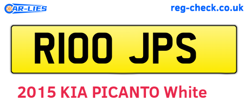 R100JPS are the vehicle registration plates.