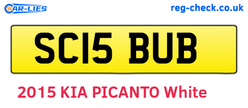 SC15BUB are the vehicle registration plates.