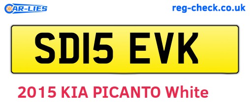 SD15EVK are the vehicle registration plates.