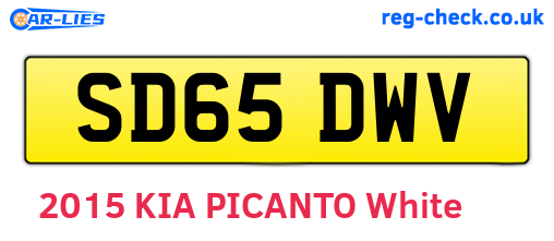 SD65DWV are the vehicle registration plates.