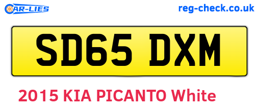 SD65DXM are the vehicle registration plates.