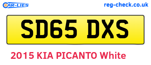 SD65DXS are the vehicle registration plates.