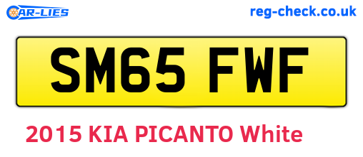 SM65FWF are the vehicle registration plates.
