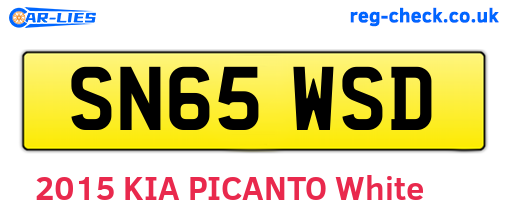SN65WSD are the vehicle registration plates.