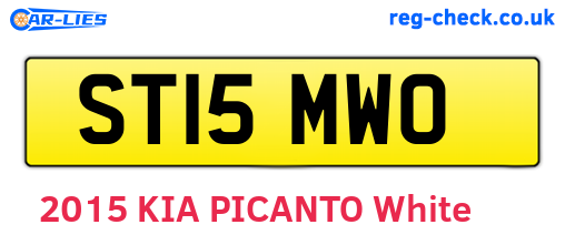 ST15MWO are the vehicle registration plates.