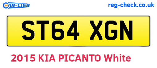 ST64XGN are the vehicle registration plates.