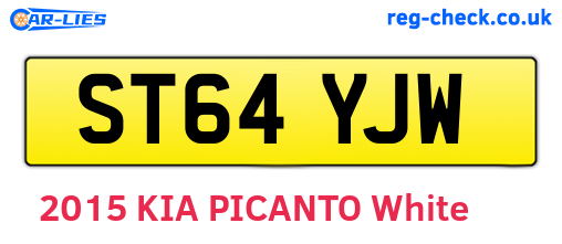 ST64YJW are the vehicle registration plates.