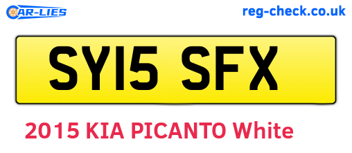 SY15SFX are the vehicle registration plates.