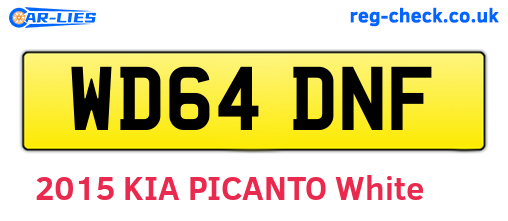 WD64DNF are the vehicle registration plates.