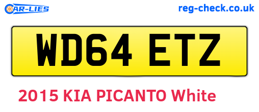 WD64ETZ are the vehicle registration plates.