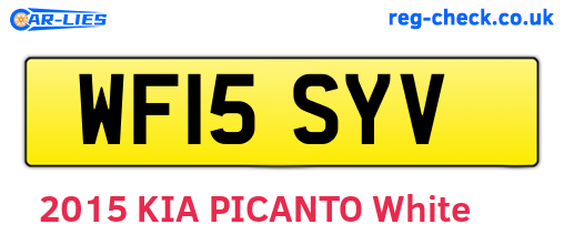 WF15SYV are the vehicle registration plates.