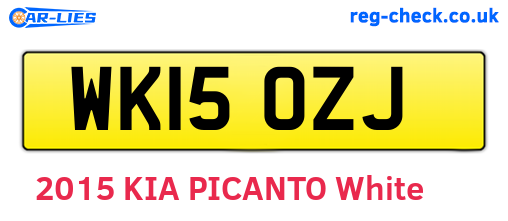 WK15OZJ are the vehicle registration plates.