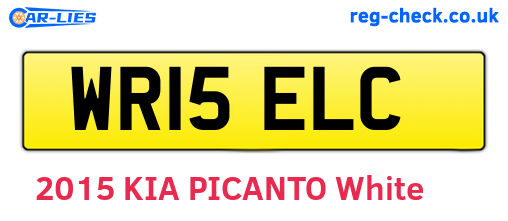 WR15ELC are the vehicle registration plates.