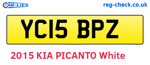 YC15BPZ are the vehicle registration plates.