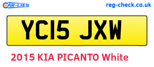 YC15JXW are the vehicle registration plates.
