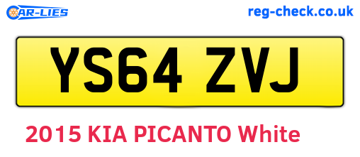 YS64ZVJ are the vehicle registration plates.