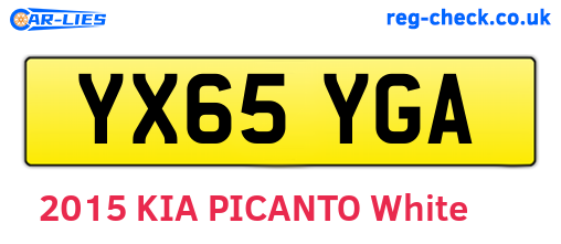 YX65YGA are the vehicle registration plates.