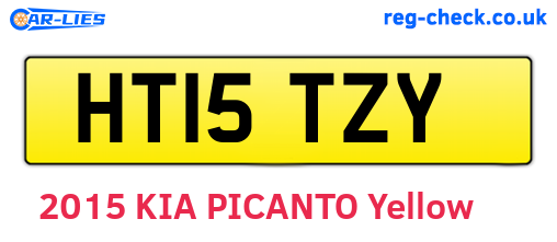 HT15TZY are the vehicle registration plates.