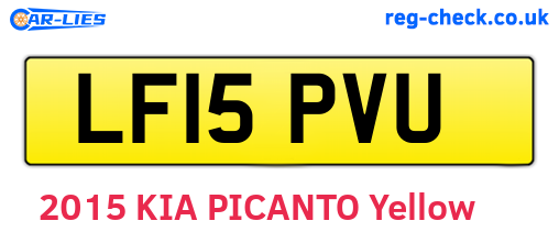 LF15PVU are the vehicle registration plates.