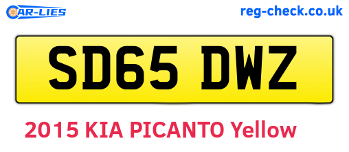 SD65DWZ are the vehicle registration plates.