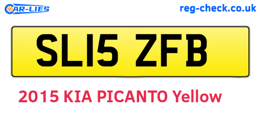 SL15ZFB are the vehicle registration plates.