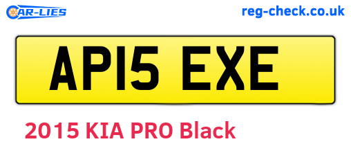 AP15EXE are the vehicle registration plates.
