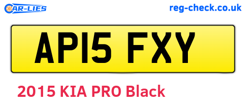 AP15FXY are the vehicle registration plates.