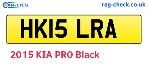 HK15LRA are the vehicle registration plates.