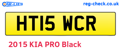 HT15WCR are the vehicle registration plates.