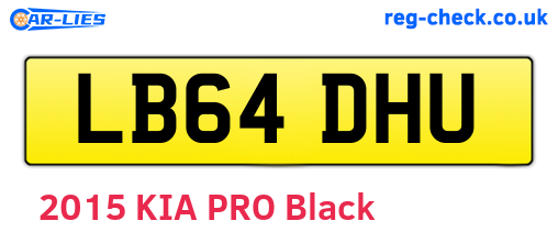 LB64DHU are the vehicle registration plates.