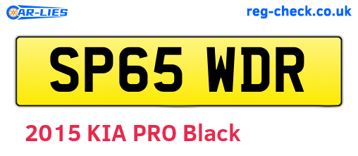 SP65WDR are the vehicle registration plates.